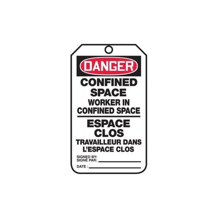 Accuform RP-Plastic, 3-1/4 in Width, 0.075 in Height, , 25 PK TCF142PTP